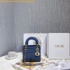 Replica Dior Quilted Patent Calfskin Mini Lady Dior Bag Cornflower 9