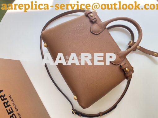 Replica Burberry The Small Banner in Leather and House Check Brown 14