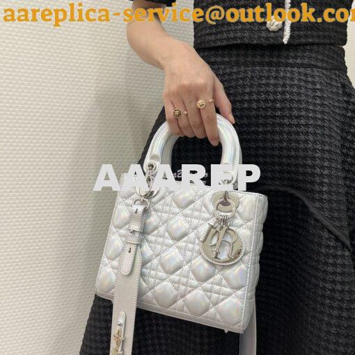 Replica Dior My ABCdior Lady Dior Bag M0538 Silver-Tone Iridescent and 10