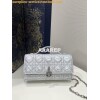 Replica Dior Miss Dior Mini Bag Iridescent Metallic Silver-Tone Cannag