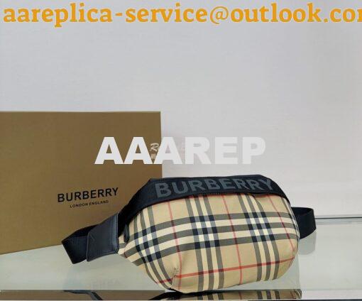 Replica Burberry Medium Logo Detail Bum Bag 80101441 Checked 2
