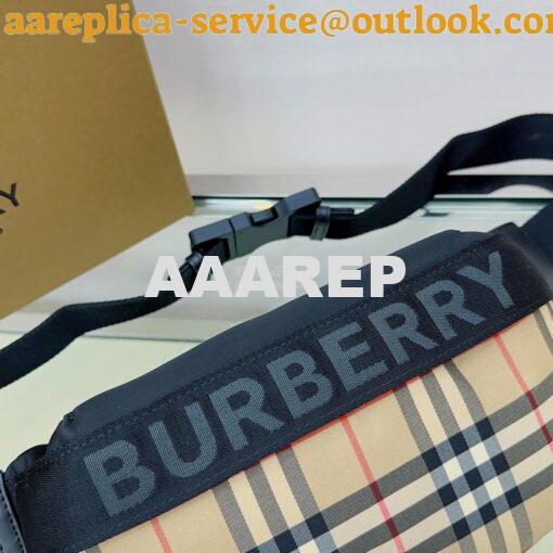 Replica Burberry Medium Logo Detail Bum Bag 80101441 Checked 3