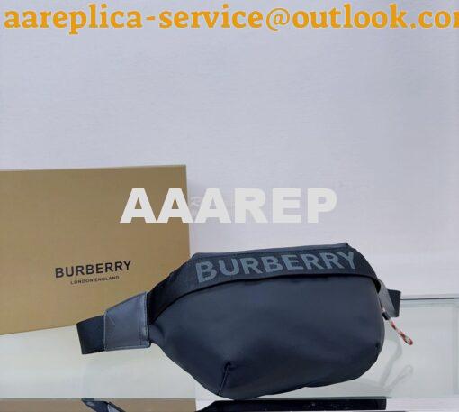 Replica Burberry Medium Logo Detail Bum Bag 80101441 Black 2