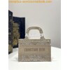 Replica Dior Mini Book Tote S5475 Gold-Tone D-Lace Embroidery with Mac