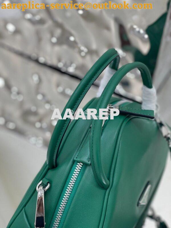 Replica Prada Leather Triangle bag 1BB082 Green 10