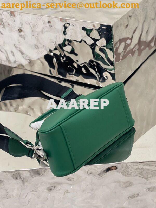 Replica Prada Leather Triangle bag 1BB082 Green 12