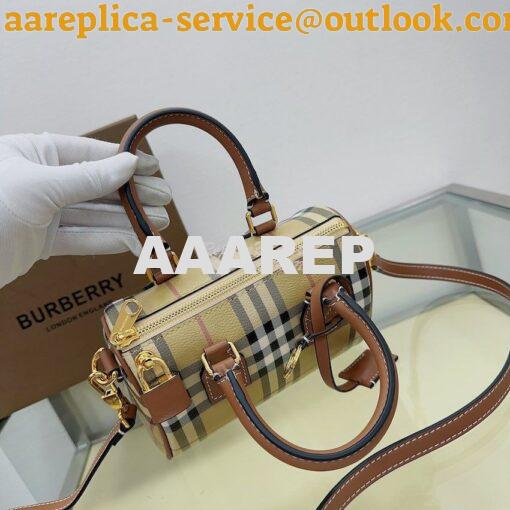 Replica Burberry Check Mini Bowling Bag Archive Beige 80534961 8