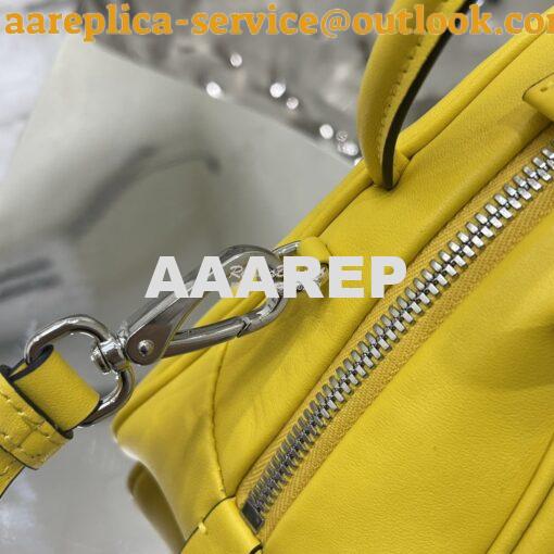 Replica Prada Leather Triangle bag 1BB082 Yellow 10