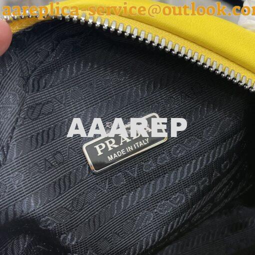 Replica Prada Leather Triangle bag 1BB082 Yellow 12