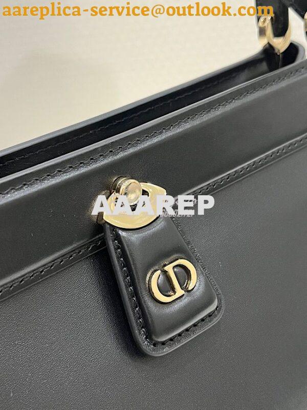 Replica Dior Medium Key Bag Black Box Calfskin M1843 5