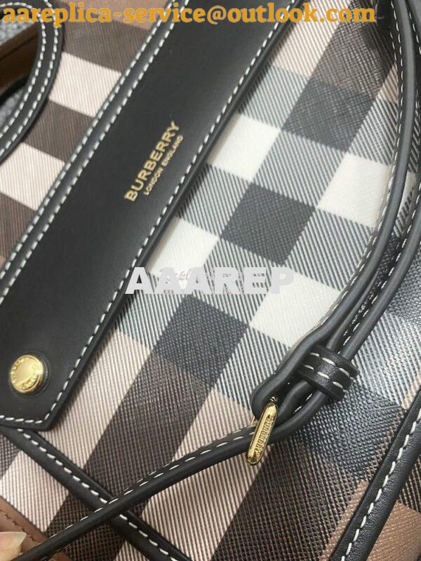 Replica Burberry Mini Dark Birch Brown E-canvas Pocket Bag 80146151 7