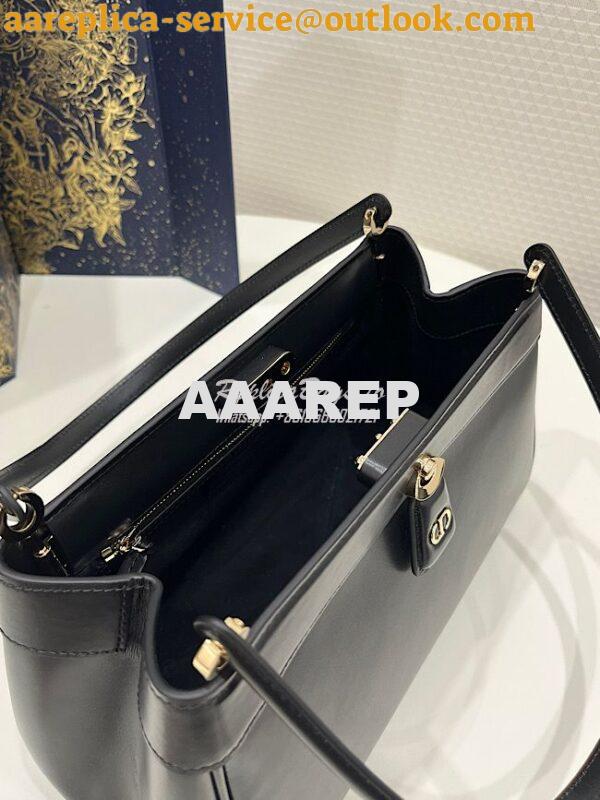 Replica Dior Medium Key Bag Black Box Calfskin M1843 6