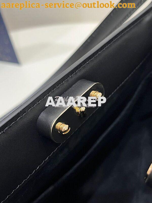 Replica Dior Medium Key Bag Black Box Calfskin M1843 7