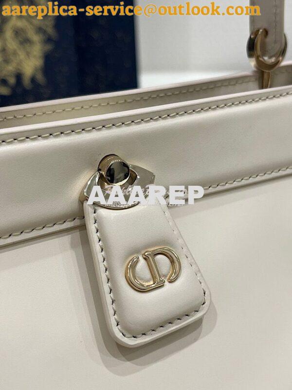 Replica Dior Small Key Bag Dusty Ivory Box Calfskin M1844 4