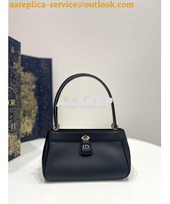 Replica Dior Small Key Bag Black Box Calfskin M1844