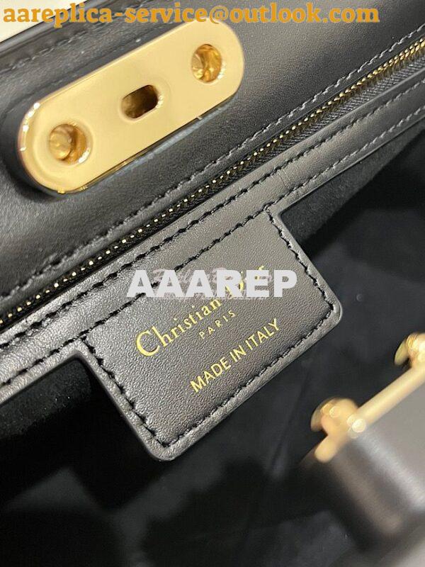 Replica Dior Medium Key Bag Black Box Calfskin M1843 9