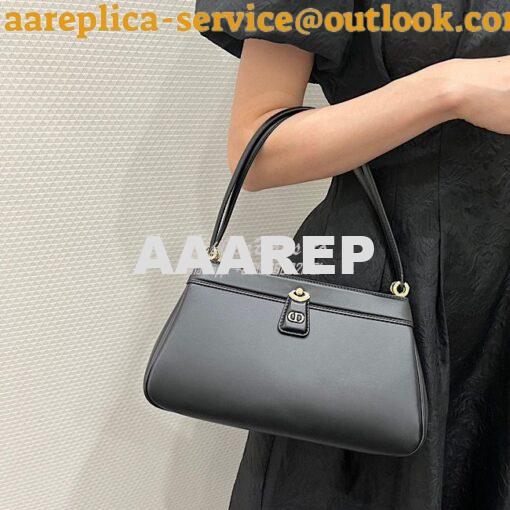 Replica Dior Medium Key Bag Black Box Calfskin M1843 11