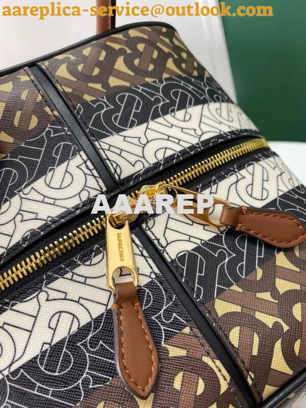 Replica Burberry Small Montage Print Leather Cube Bag 6