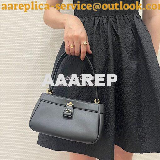 Replica Dior Small Key Bag Black Box Calfskin M1844 10