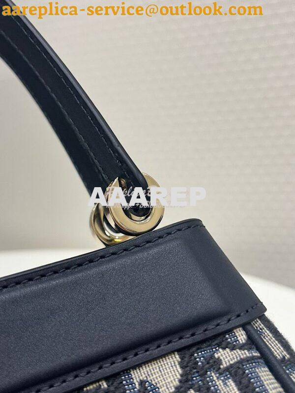 Replica Dior Small Key Bag Blue Oblique Jacquard M1844 9