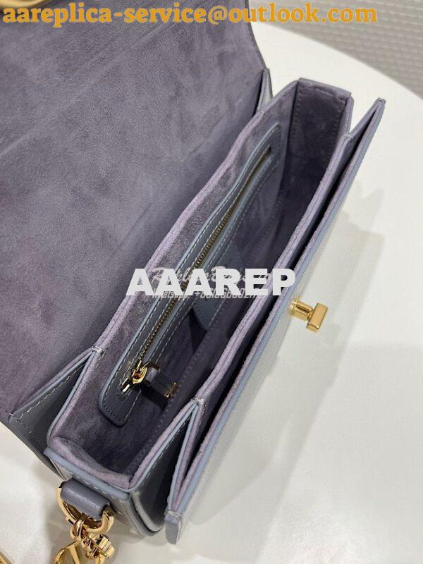 Replica Dior 30 Montaigne Avenue Bag in Ethereal Gray Box Calfskin M92 8