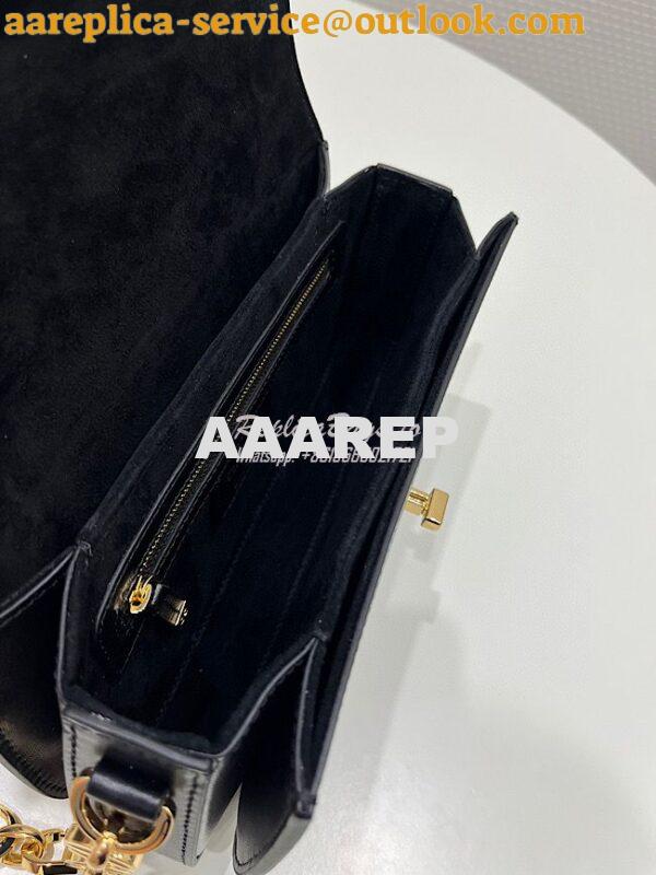 Replica Dior 30 Montaigne Avenue Bag in Black Box Calfskin M9260 6