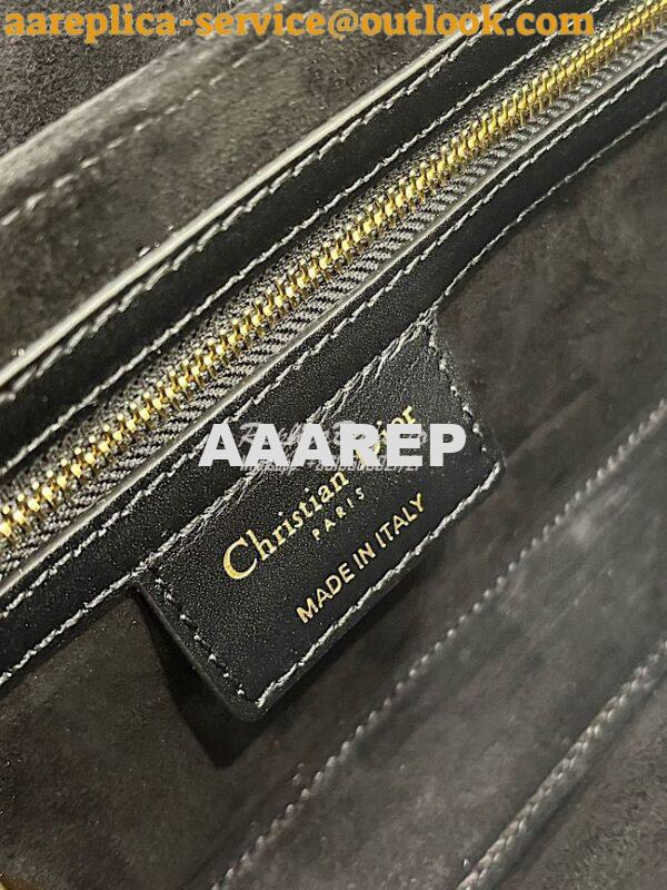 Replica Dior 30 Montaigne Avenue Bag in Black Box Calfskin M9260 9