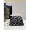 Replica Dior Bobby East-west Pouch With Chain Blue Oblique Jacquard S5 14