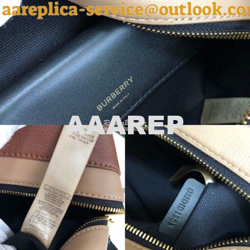 Replica Burberry Small Panelled Leather Cube Bag Black 6