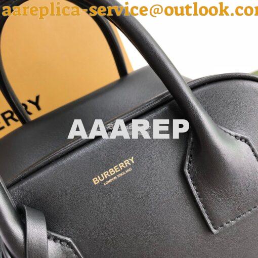 Replica Burberry Small Leather Cube Bag Black 3