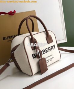 Replica Burberry Small Horseferry Print Canvas Cube Bag 2