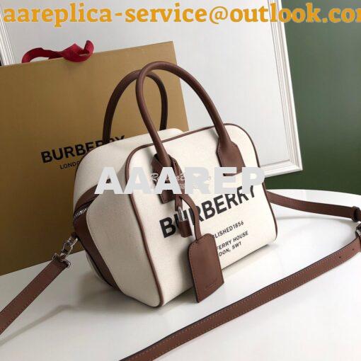 Replica Burberry Small Horseferry Print Canvas Cube Bag 2