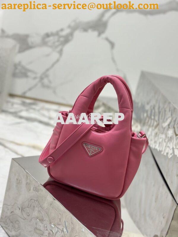 Replica Prada Small Padded Soft Nappa-Leather bag 1BA359 Pink