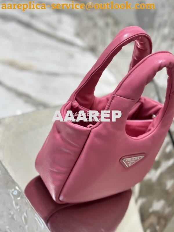 Replica Prada Small Padded Soft Nappa-Leather bag 1BA359 Pink 4