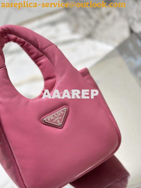 Replica Prada Small Padded Soft Nappa-Leather bag 1BA359 Pink 5