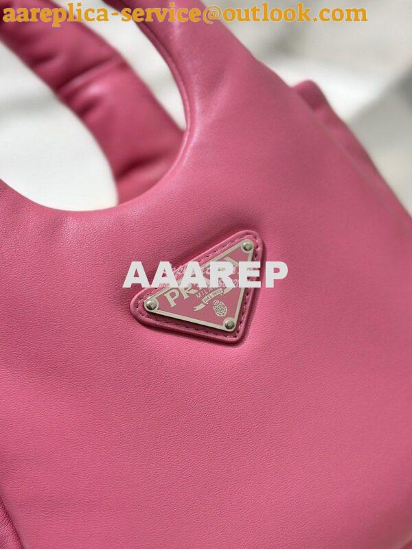 Replica Prada Small Padded Soft Nappa-Leather bag 1BA359 Pink 6