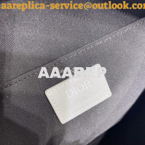 Replica Dior Lingot 22 Bag Gray CD Diamond Canvas 1ADPO249 7