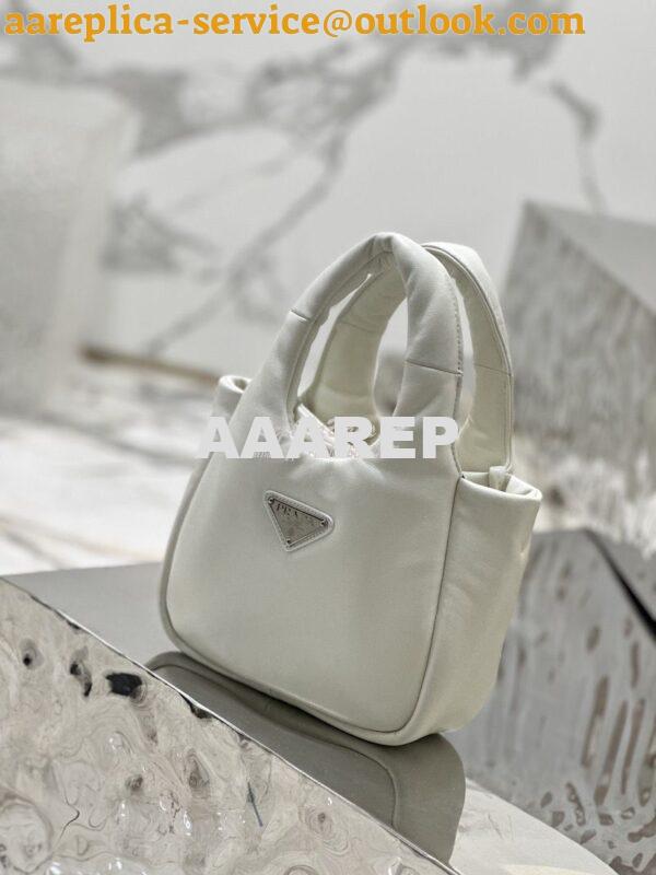 Replica Prada Small Padded Soft Nappa-Leather bag 1BA359 White 3