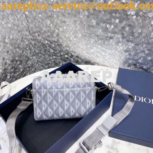 Replica Dior Lingot 22 Bag Gray CD Diamond Canvas 1ADPO249 8