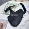 Replica Dior Saddle Bag Black Grained Calfskin with 'Christian Dior 19 11