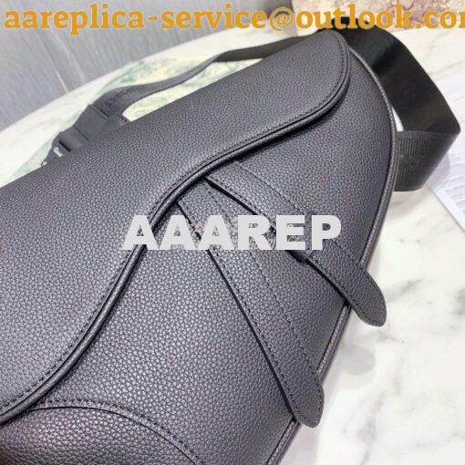 Replica Dior Saddle Bag Black Grained Calfskin 1ADPO093 2