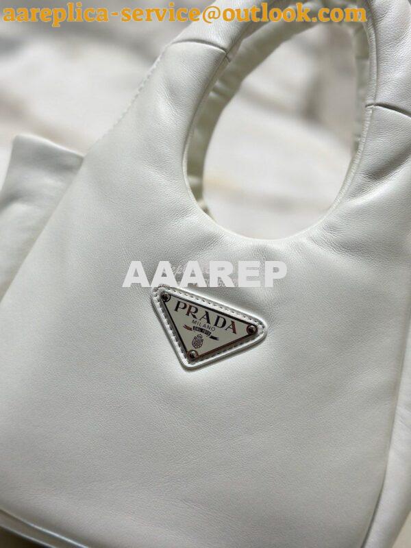 Replica Prada Small Padded Soft Nappa-Leather bag 1BA359 White 6