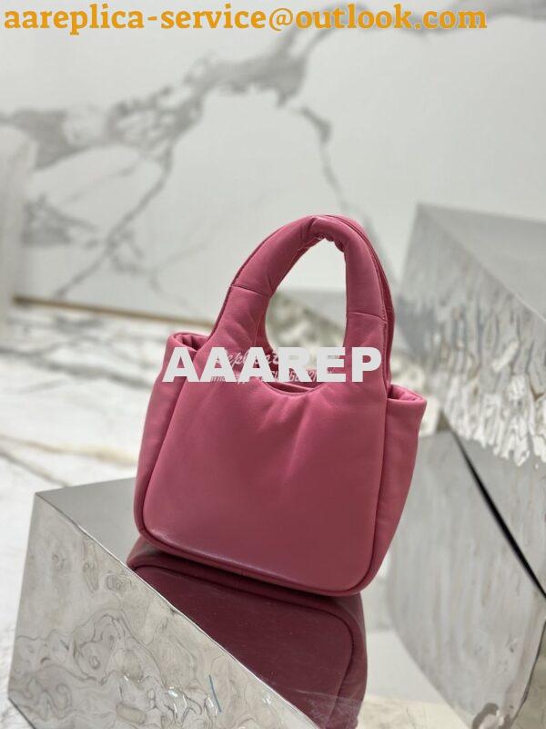 Replica Prada Small Padded Soft Nappa-Leather bag 1BA359 Pink 11