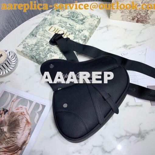 Replica Dior Saddle Bag Black Grained Calfskin 1ADPO093 4