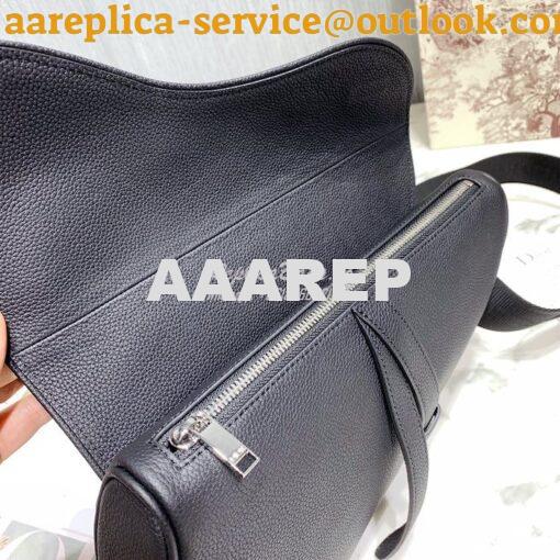 Replica Dior Saddle Bag Black Grained Calfskin 1ADPO093 6