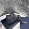 Replica Dior Saddle Bag Black Grained Calfskin with 'Christian Dior 19