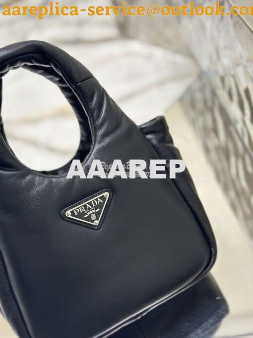 Replica Prada Small Padded Soft Nappa-Leather bag 1BA359 Black 6
