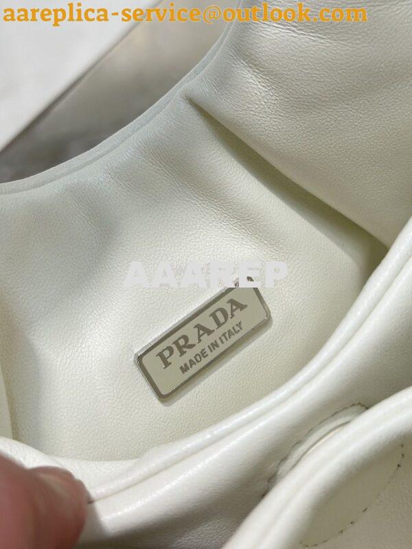 Replica Prada Small Padded Soft Nappa-Leather bag 1BA359 White 9
