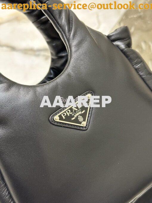 Replica Prada Small Padded Soft Nappa-Leather bag 1BA359 Black 7