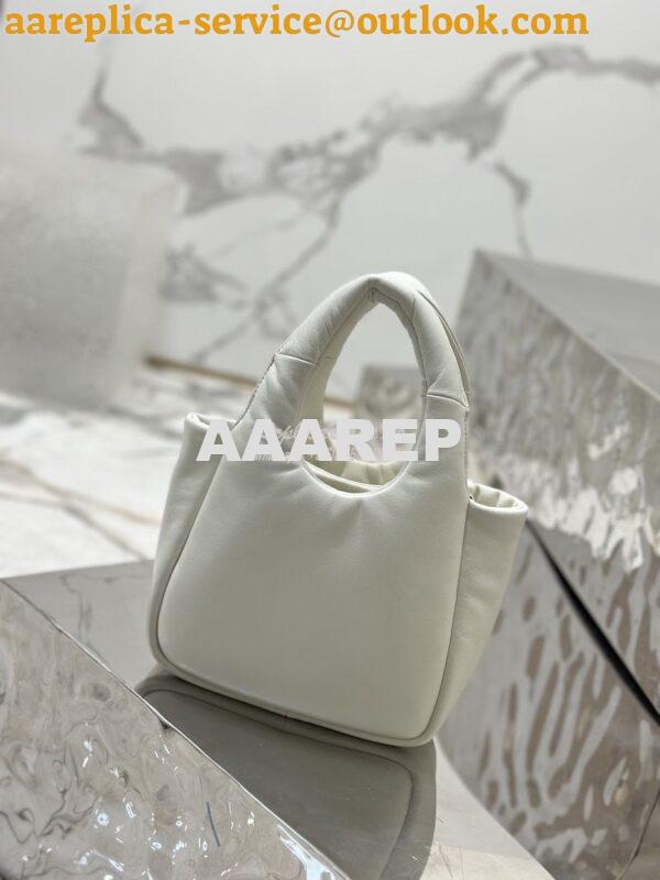 Replica Prada Small Padded Soft Nappa-Leather bag 1BA359 White 11